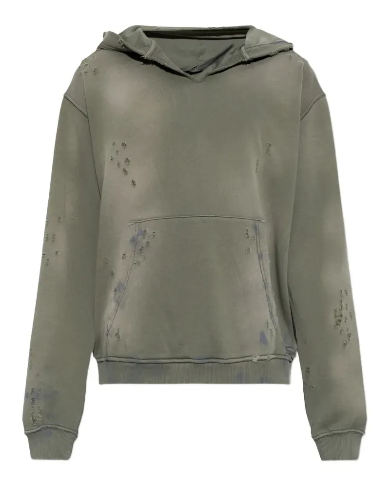 Diesel S-Keithy Hoodie im Distressed-Look - Grün Grün
