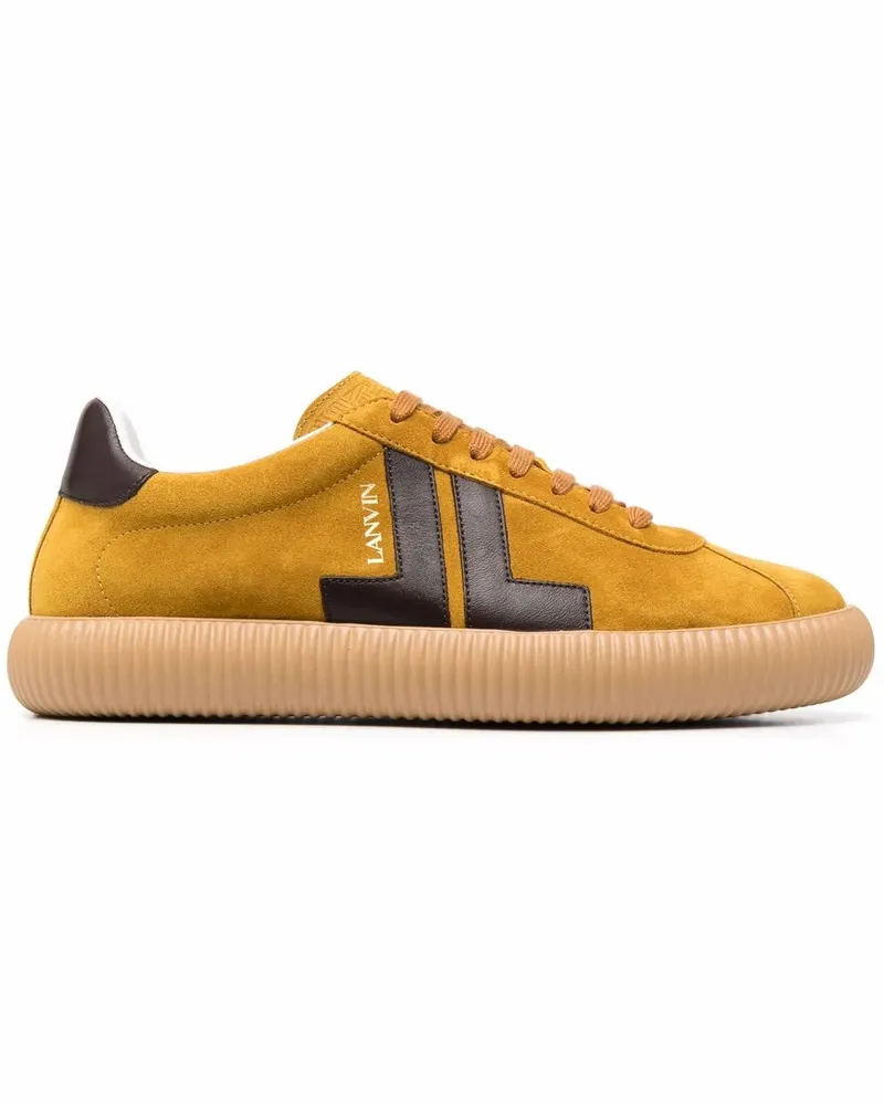 Lanvin Glen Sneakers mit Logo-Patch - Gelb Gelb