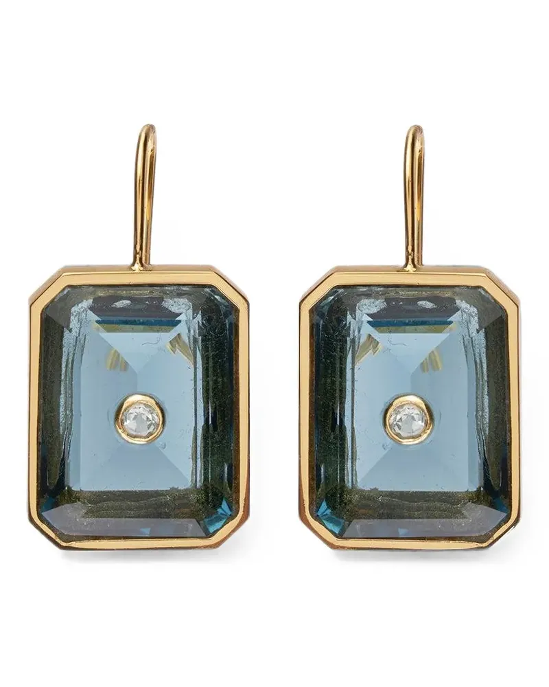 Lizzie Fortunato Tile topaz earrings - Gold Gold