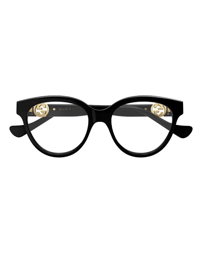 Gucci Cat-Eye-Sonnenbrille mit GG - Schwarz Schwarz