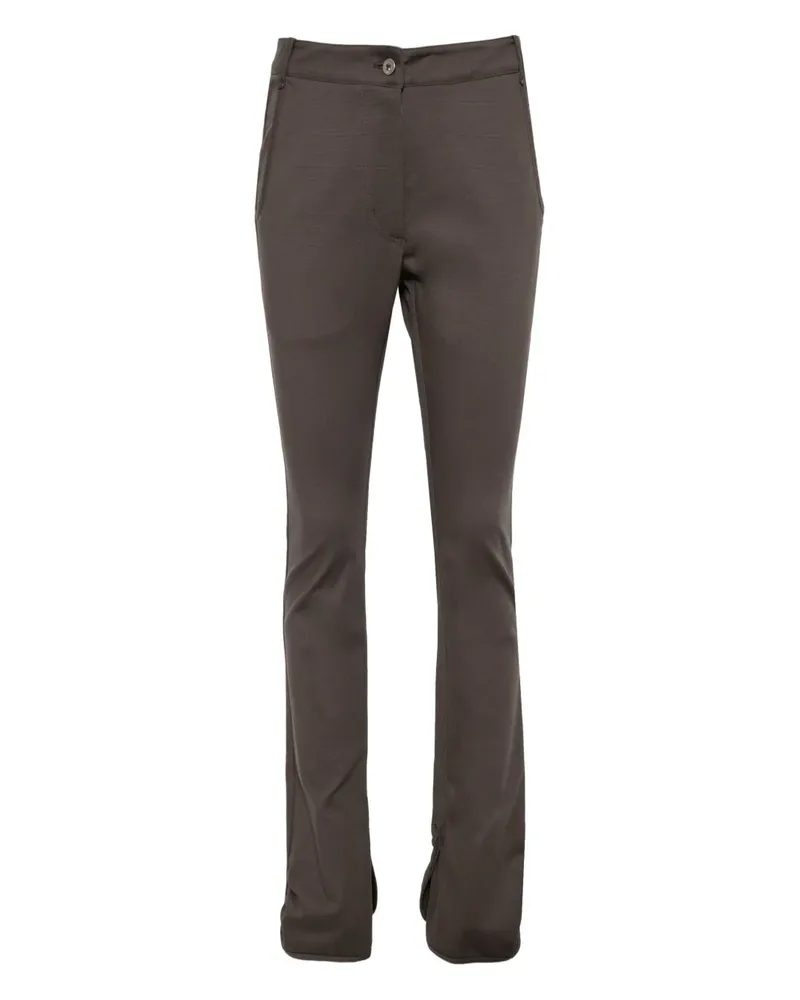 LOW CLASSIC Schmale Hose mit Schlitzen - Braun Braun