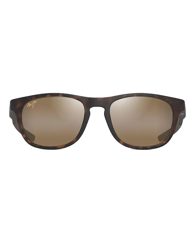 Maui Jim Melemele Sonnenbrille mit eckigem Gestell - Braun Braun