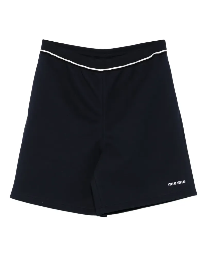 Miu Miu Shorts mit Stretchbund - Blau Blau