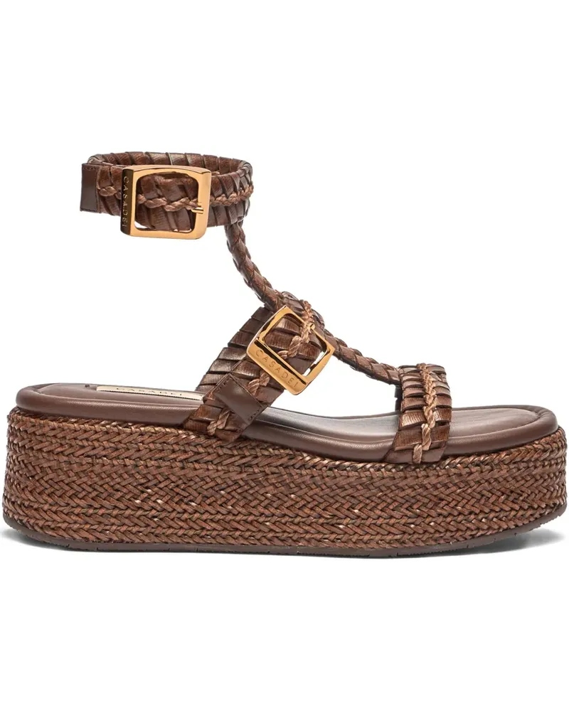 Casadei Sandalen mit geflochtenem Riemen - Braun Braun