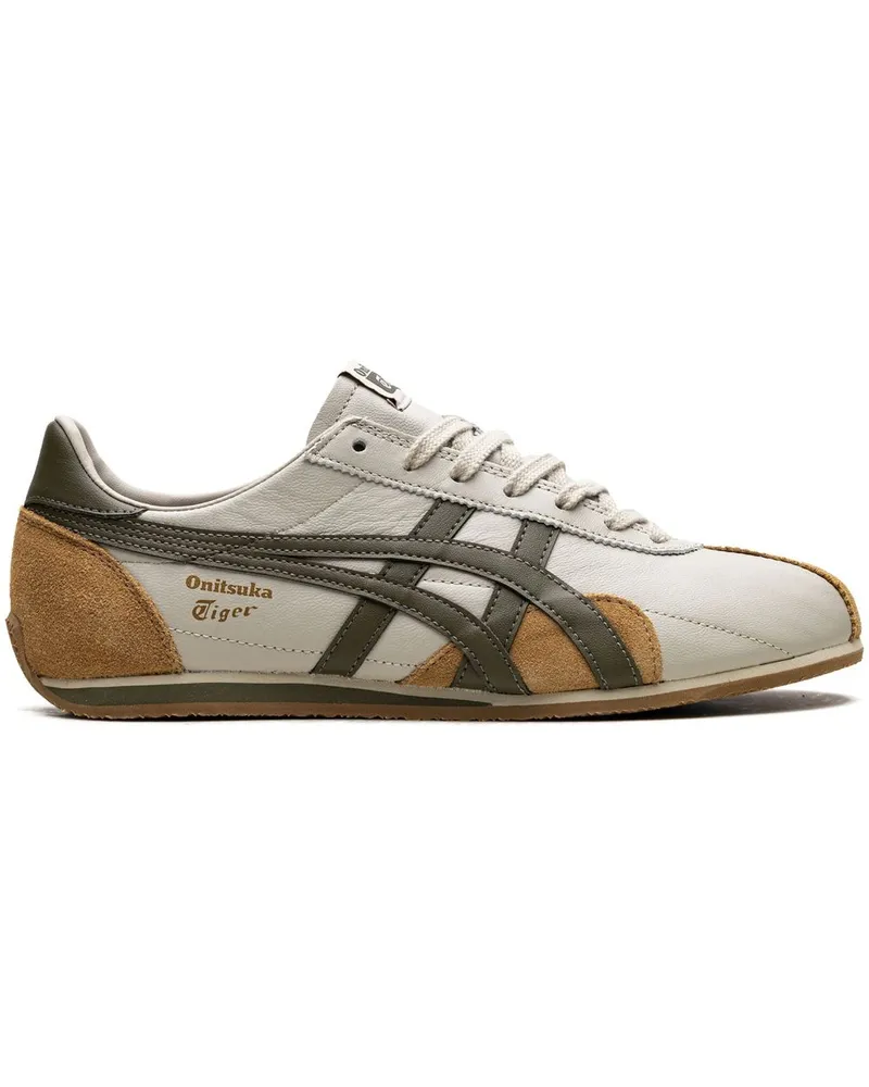 Onitsuka Tiger Runspark Olive Green Mustard Yellow Sneakers - Nude Nude
