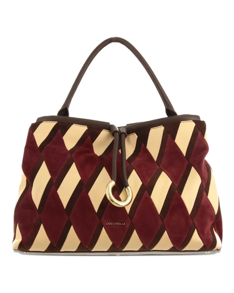 Coccinelle Schultertasche mit Rautenmuster - Rot Rot