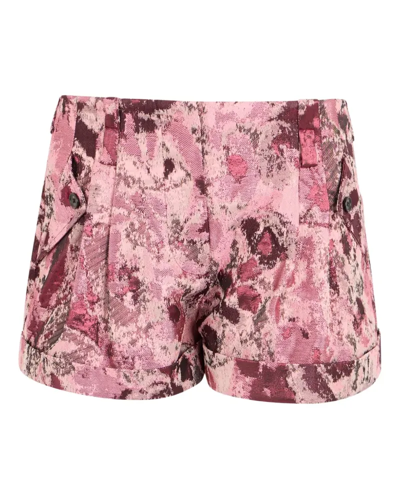 John Richmond Shorts mit Jacquard-Webmuster - Rosa Rosa