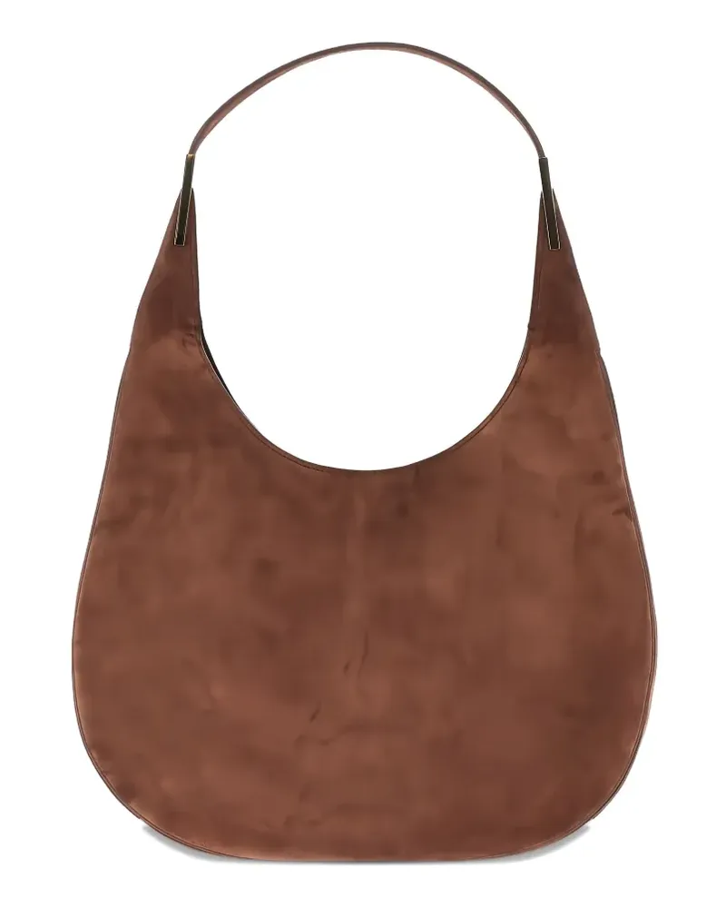 SAVETTE Florence Hobo suede shoulder bag - Braun Braun