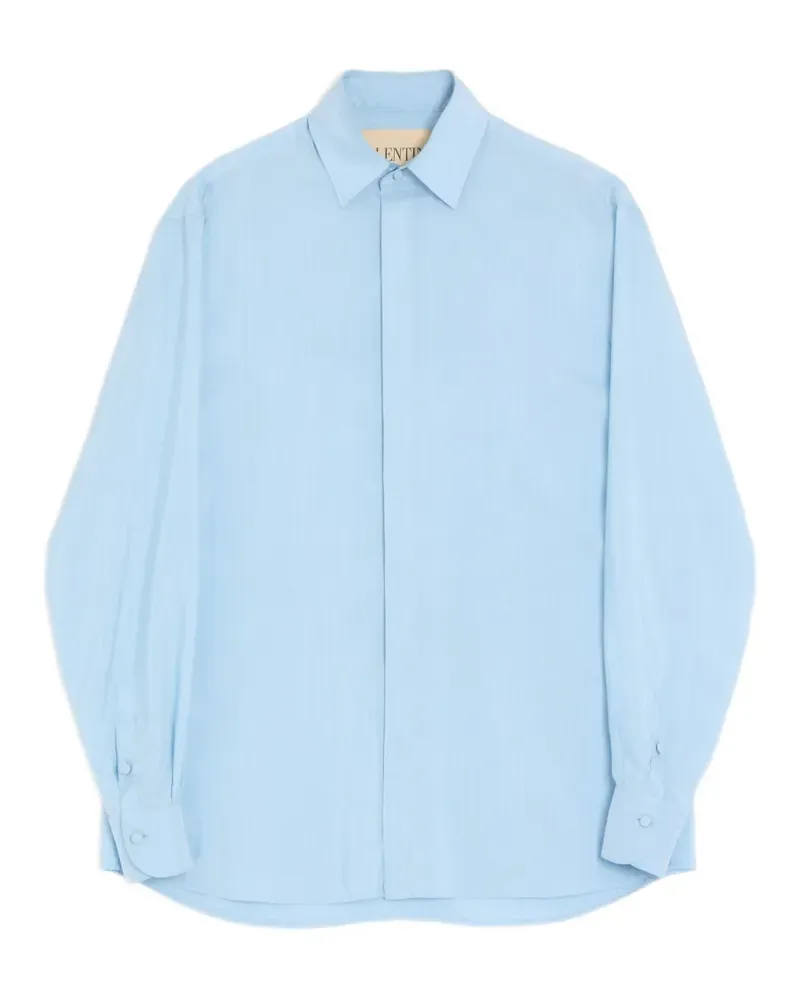 Valentino Garavani Gestreiftes Seidenhemd - Blau Blau
