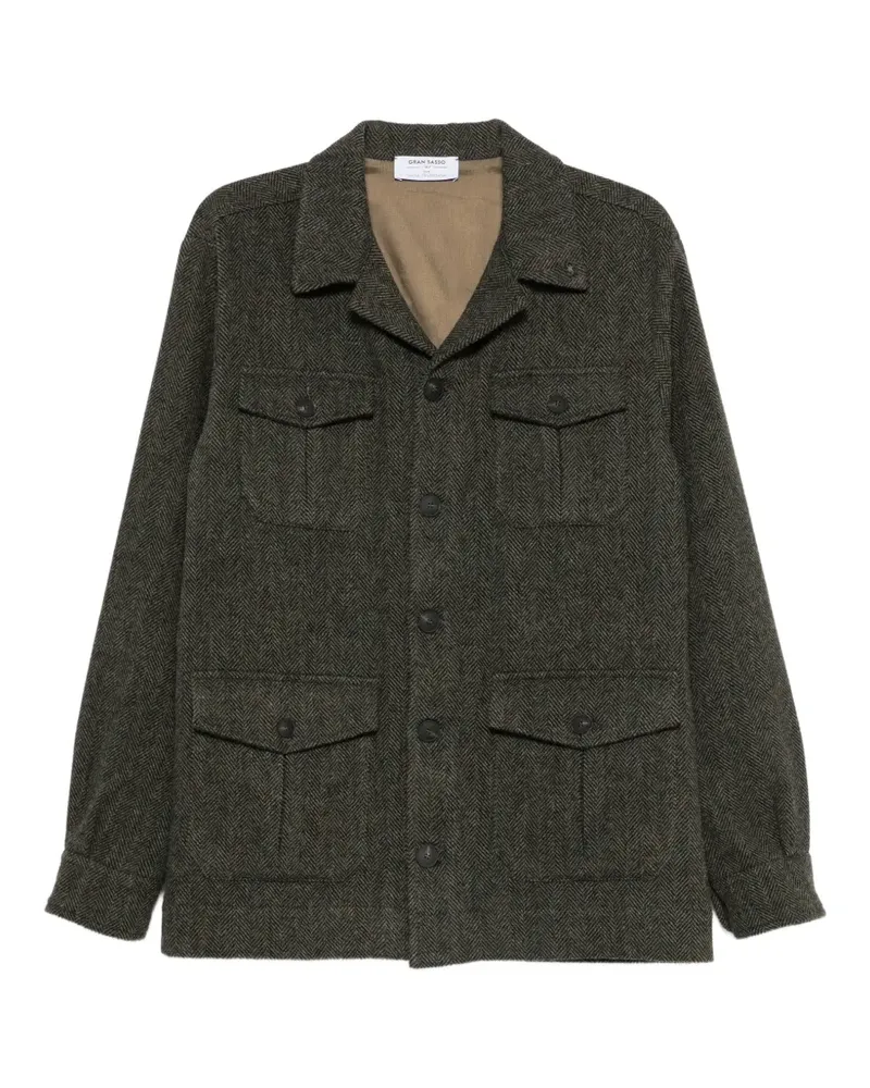 Gran Sasso Jacke mit Fischgrätenmuster - Grün Grün