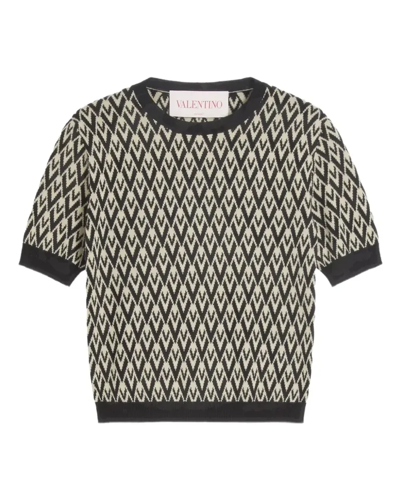 Valentino Garavani Toute La V Jacquard-Pullover - Nude Nude