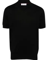 Brunello Cucinelli Klassisches Poloshirt Schwarz