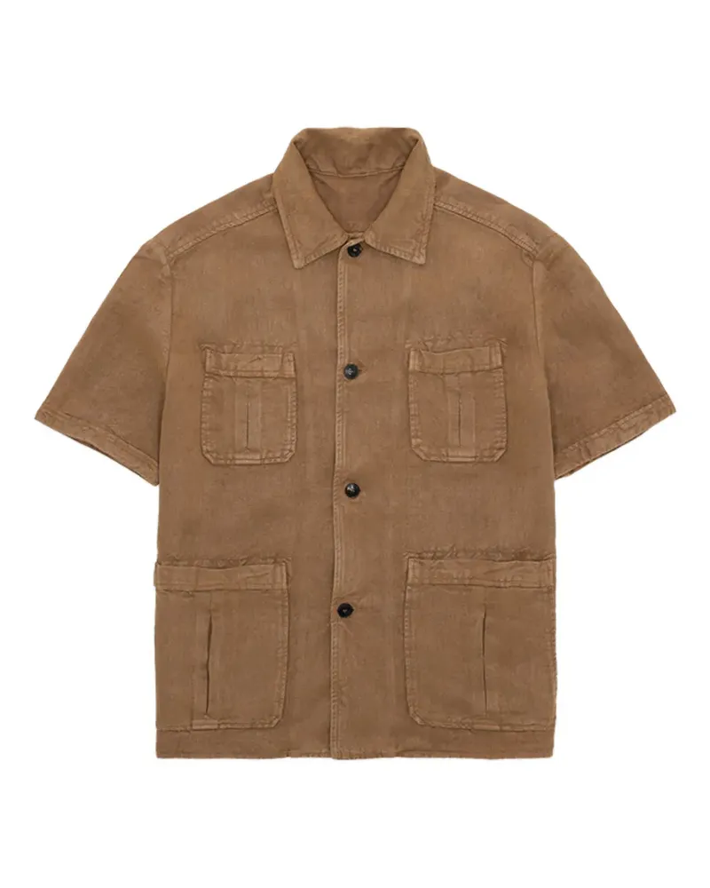 Fortela Bohem pocket short-sleeve shirt - Braun Braun