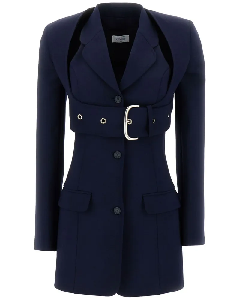 OFF-WHITE Blazer mit Gürtel - Blau Blau