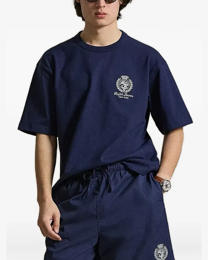 Ralph Lauren T-Shirt mit Logo-Stickerei - Blau Blau