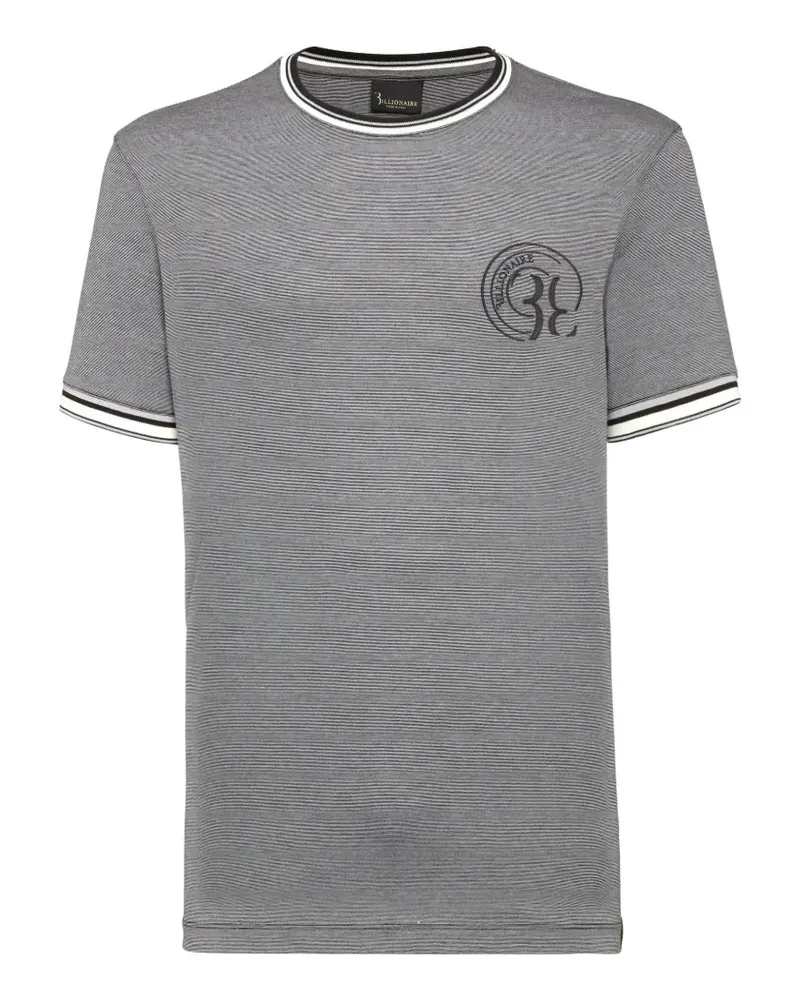 Billionaire Double B logo-embroidered T-shirt - Grau Grau