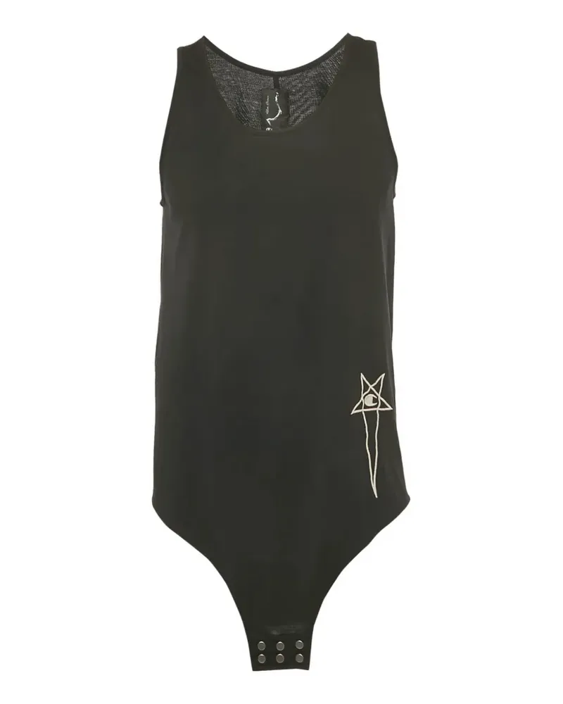 Rick Owens logo-embroidery body - Schwarz Schwarz