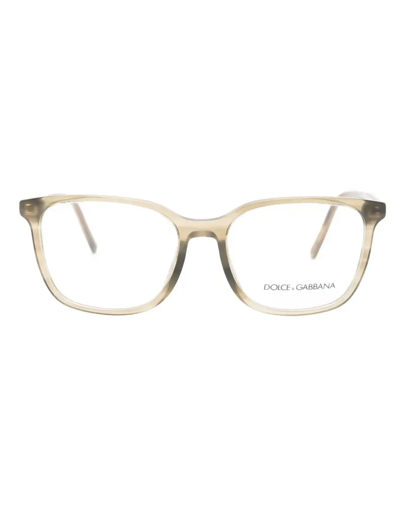 Dolce & Gabbana rectangle-frame glasses - Nude Nude