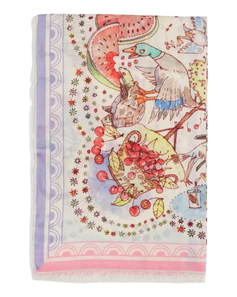 Faliero Sarti x Paolo Fiumi New Little Spring scarf - Nude Nude