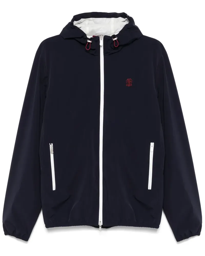 Brunello Cucinelli Jacke mit Kapuze - Blau Blau