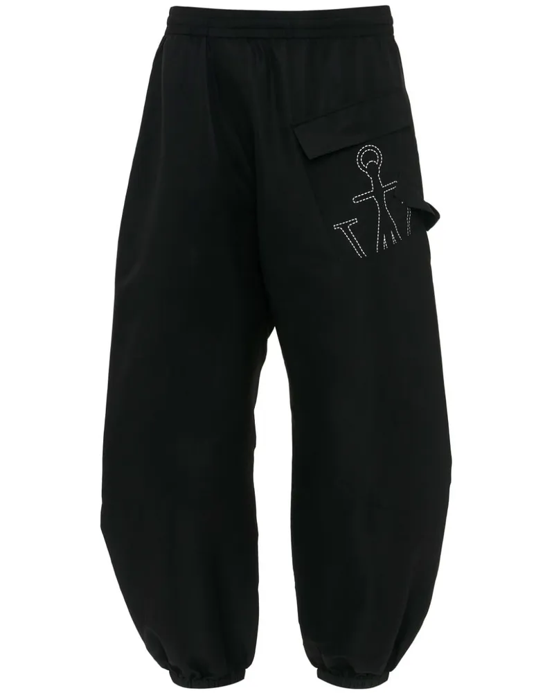 J.W.Anderson Twisted Jogginghose mit Anker-Print - Schwarz Schwarz