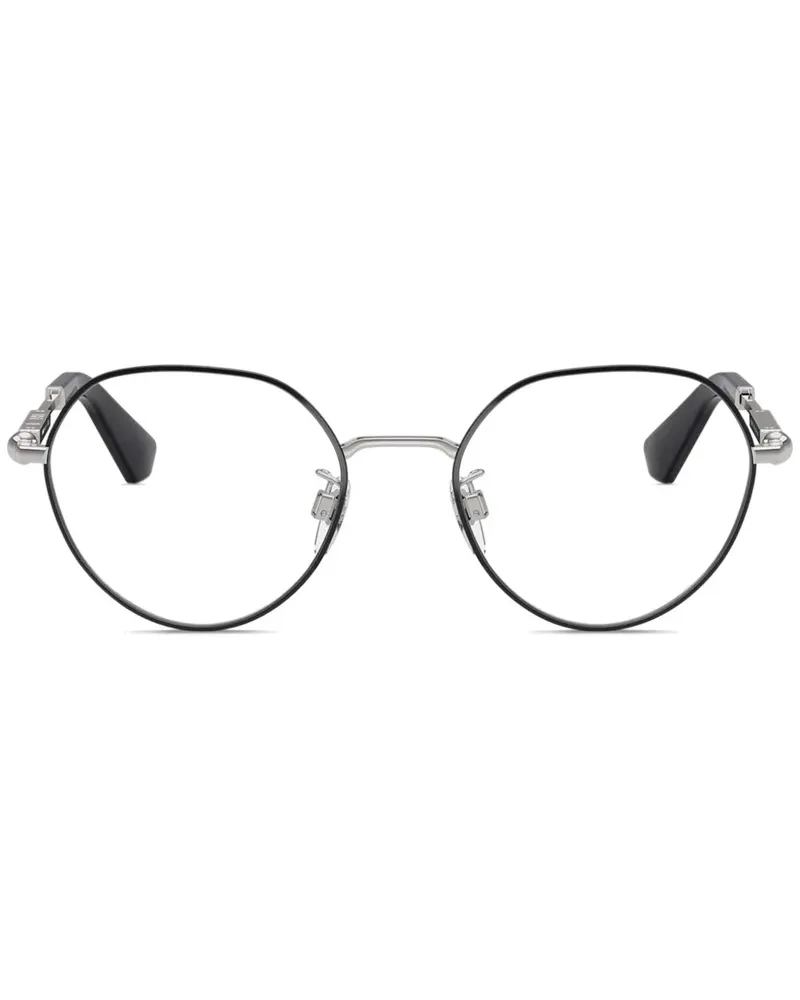Burberry Brille mit rundem Gestell - Schwarz Schwarz