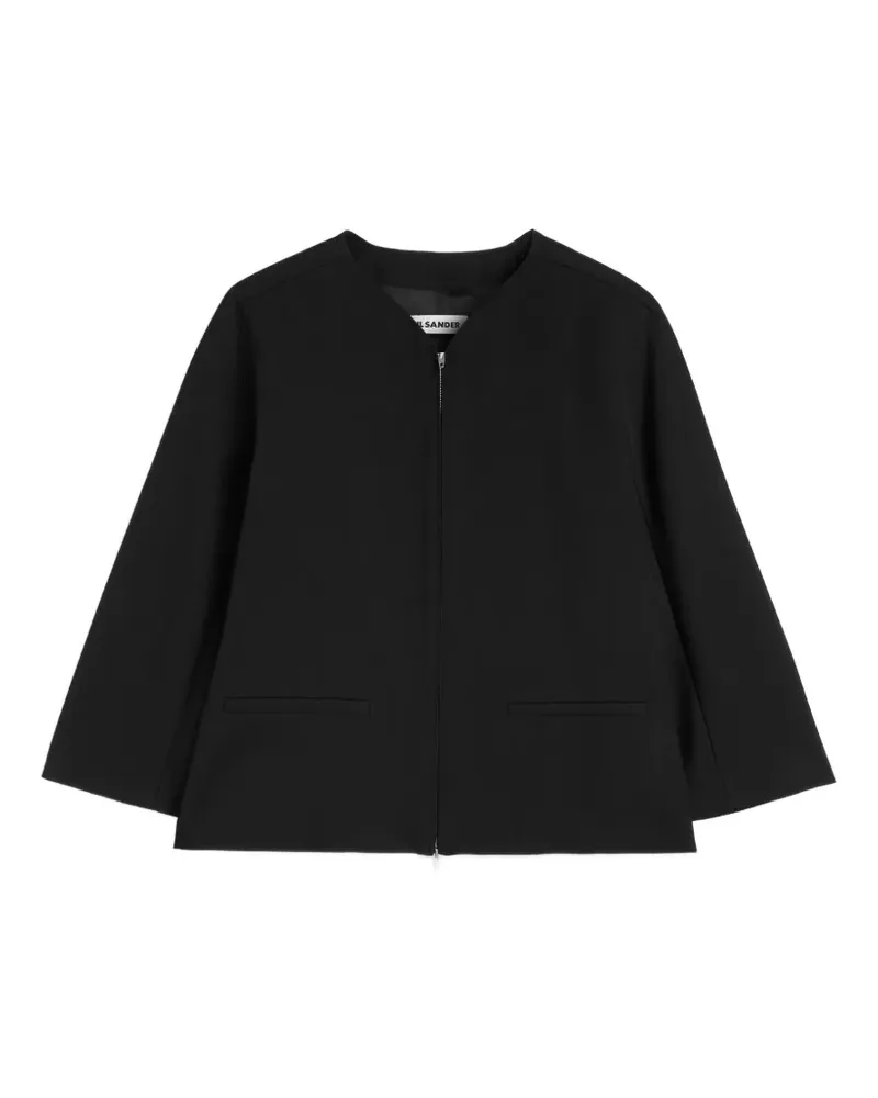 Jil Sander Jacke mit eingefassten Taschen - Schwarz Schwarz
