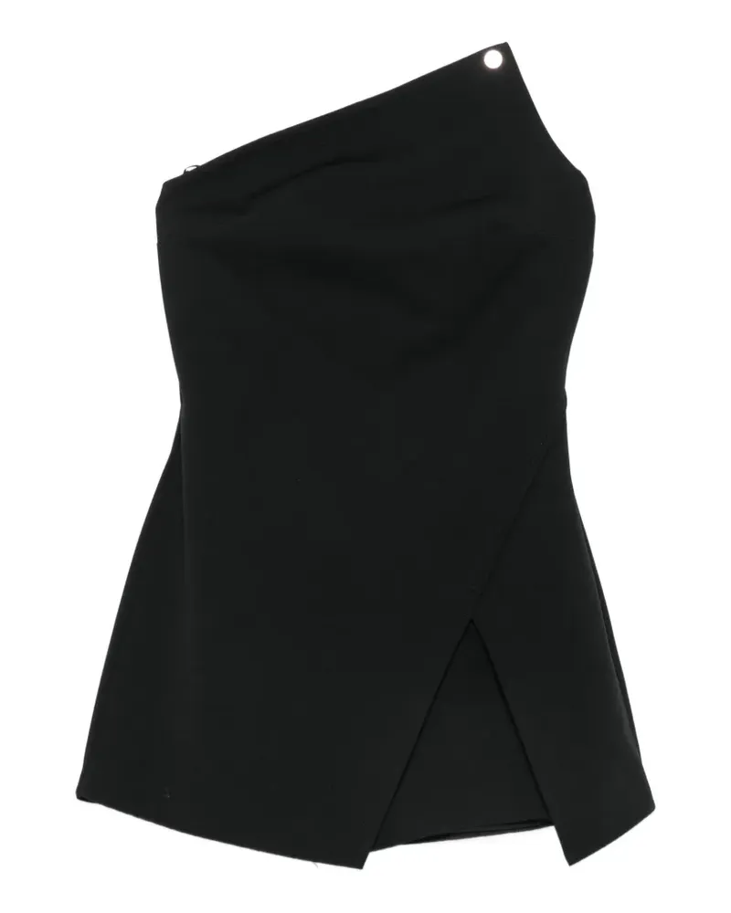 Aniye By one-shoulder wrap-style playsuit - Schwarz Schwarz