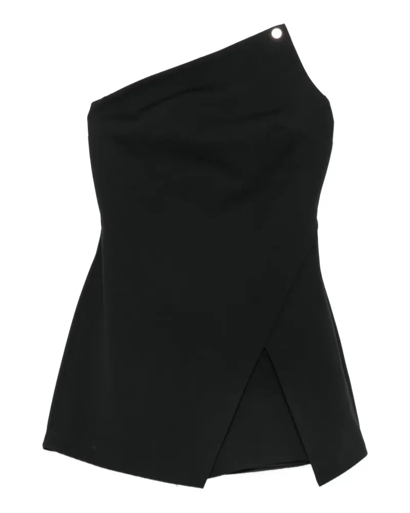 Aniye By one-shoulder wrap-style playsuit - Schwarz Schwarz