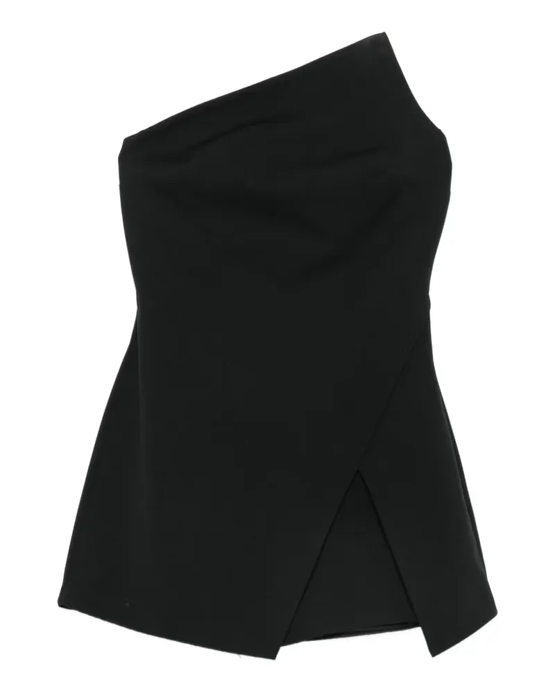 Aniye By one-shoulder wrap-style playsuit - Schwarz Schwarz