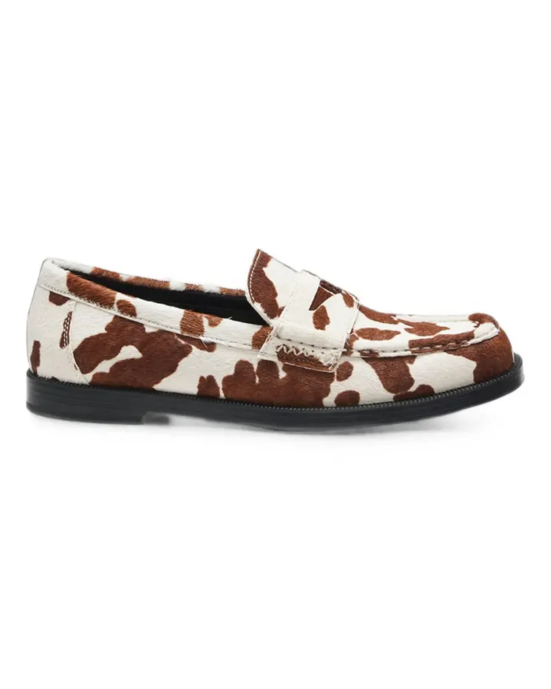 HUGO BOSS semi-squared loafers with tonal hardware - Weiß Weiß