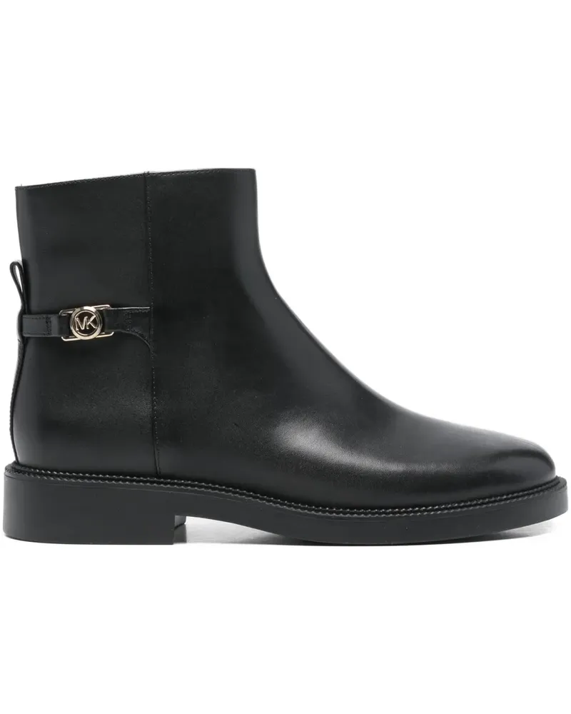 Michael Kors side-zip leather ankle boots - Schwarz Schwarz