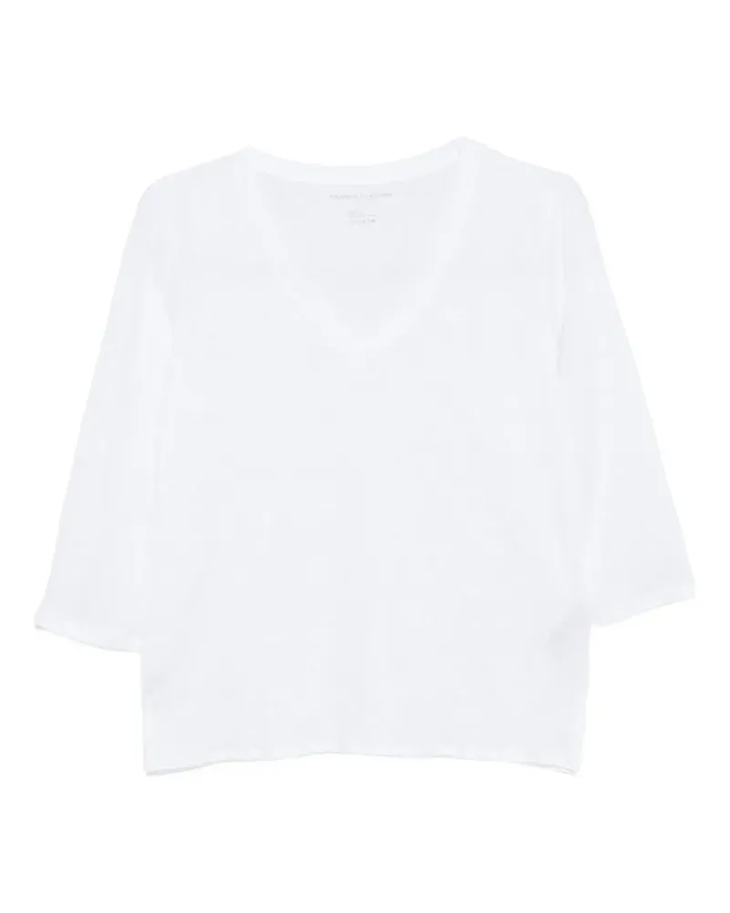 Majestic V-neck T-shirt - Weiß Weiß