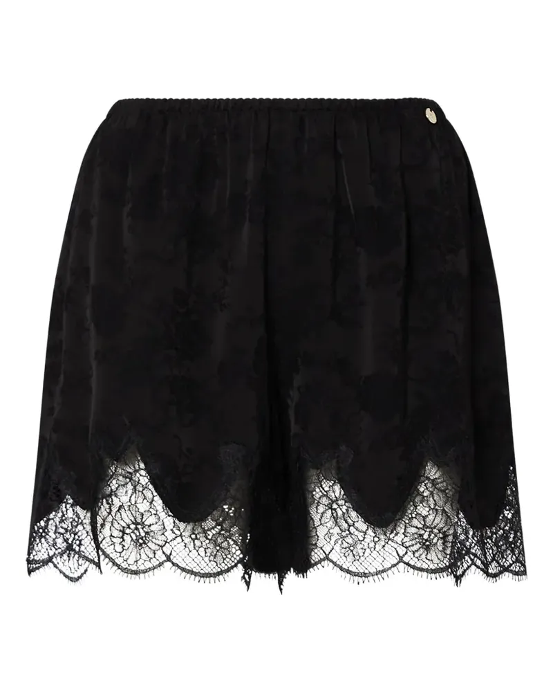 Liu Jo jacquard shorts with lace details - Schwarz Schwarz