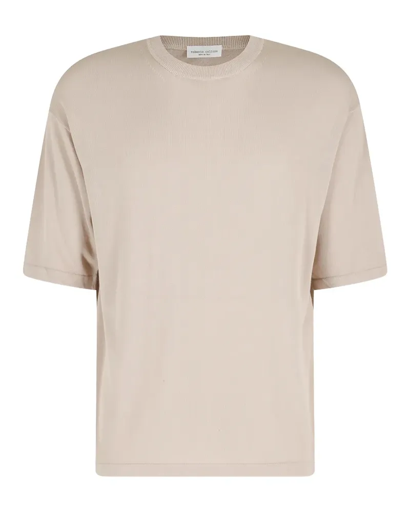 Roberto Collina crewneck knitted T-shirt - Nude Nude