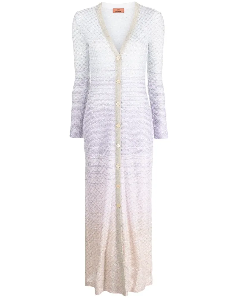 Missoni Langer Cardigan mit Pailletten - Blau Blau