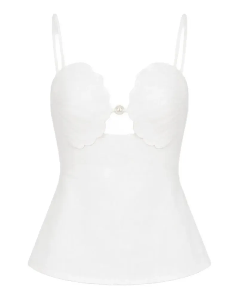 FARM Rio Bluse mit Muscheldetail - Weiß Weiß