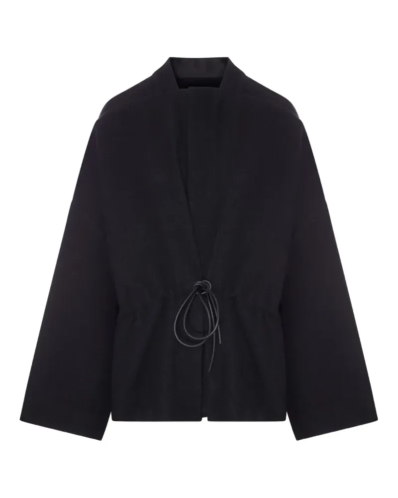 Rick Owens drawstring-waist wool jacket - Schwarz Schwarz