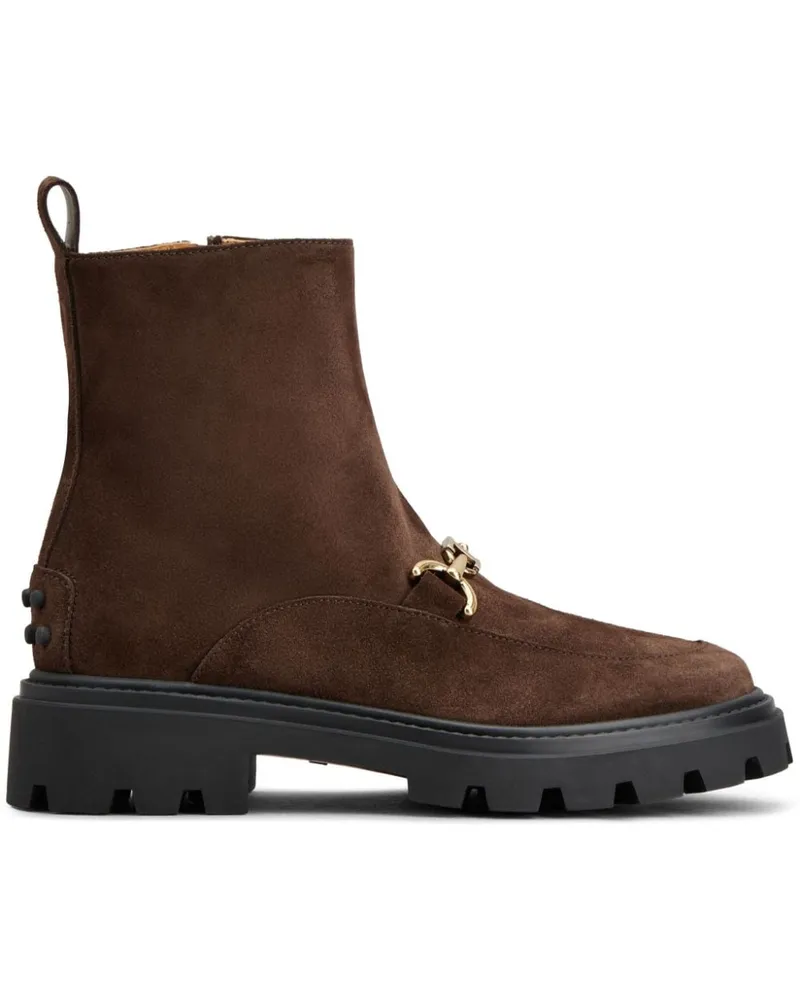 TOD'S Stiefel mit Logo - Braun Braun