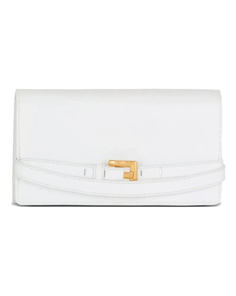 Balmain Clutch mit Gürteldetail - Weiß Weiß