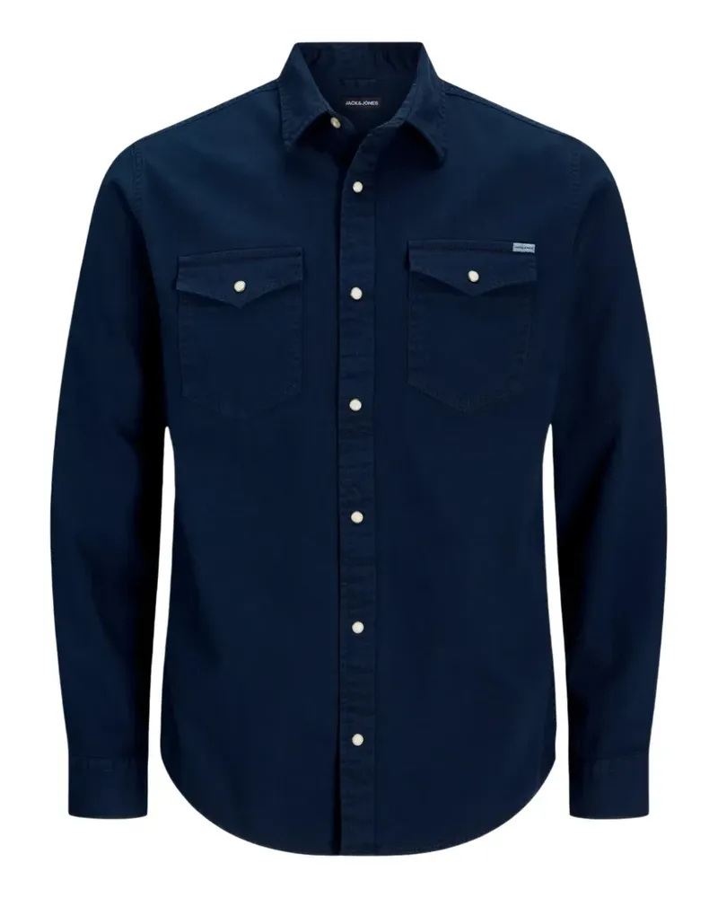 Jack & Jones button-up long-sleeve shirt - Blau Blau