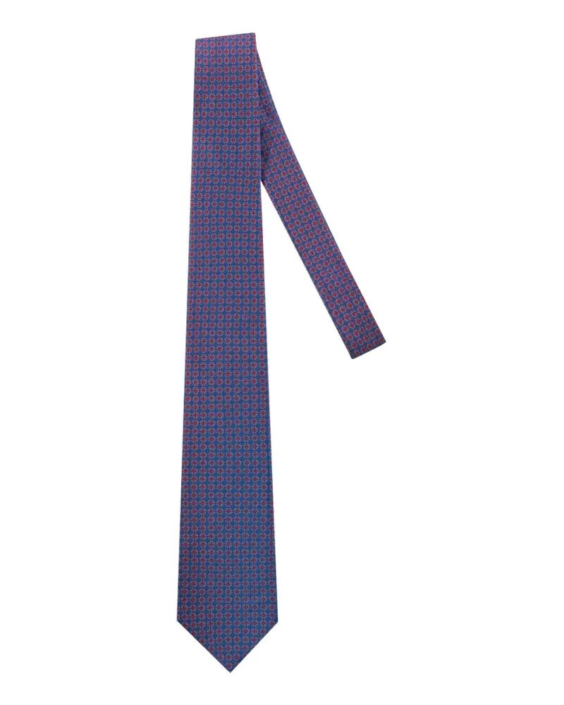 Corneliani geometric-print tie - Blau Blau