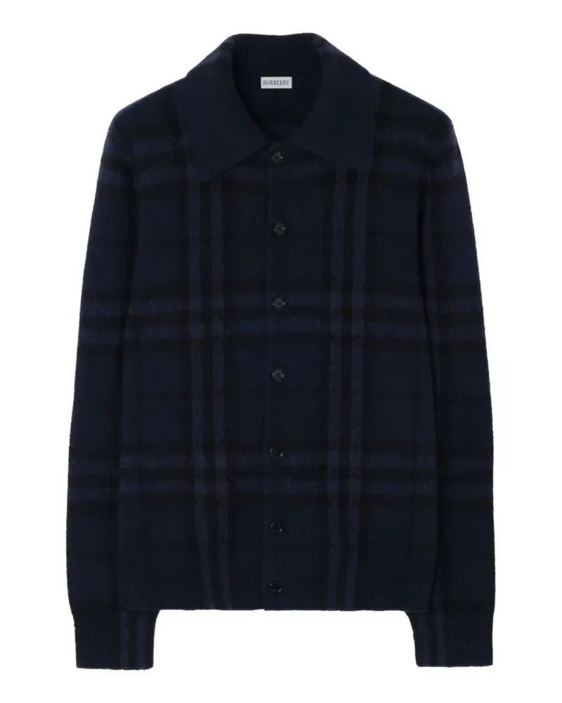 Burberry Karierter Kaschmircardigan - Blau Blau