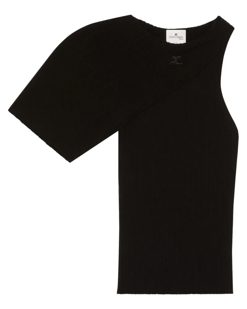 Courrèges Asymmetrischer Pullover - Schwarz Schwarz