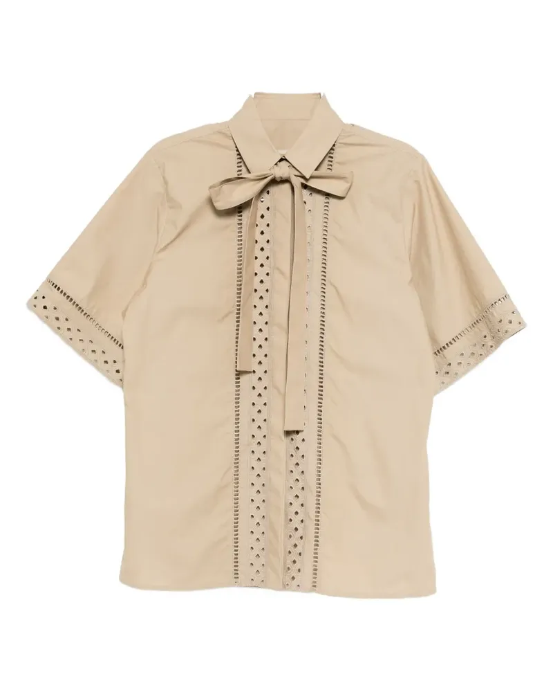 Elie Saab Besticktes Hemd - Grau Grau