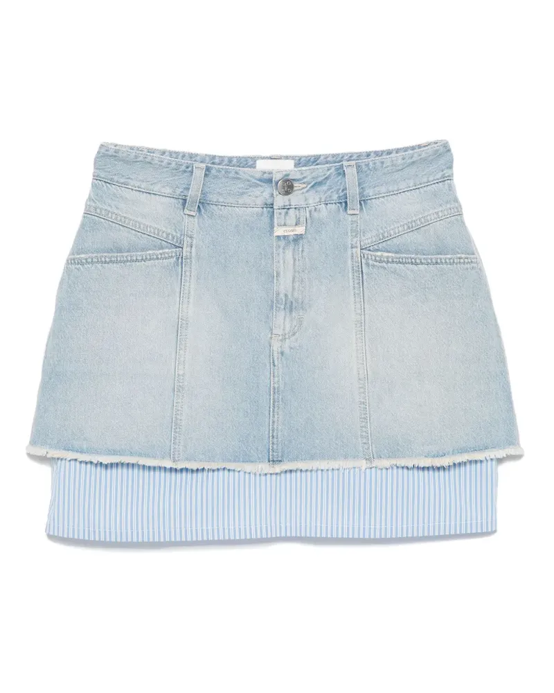 Closed Minirock im Layering-Look - Blau Blau