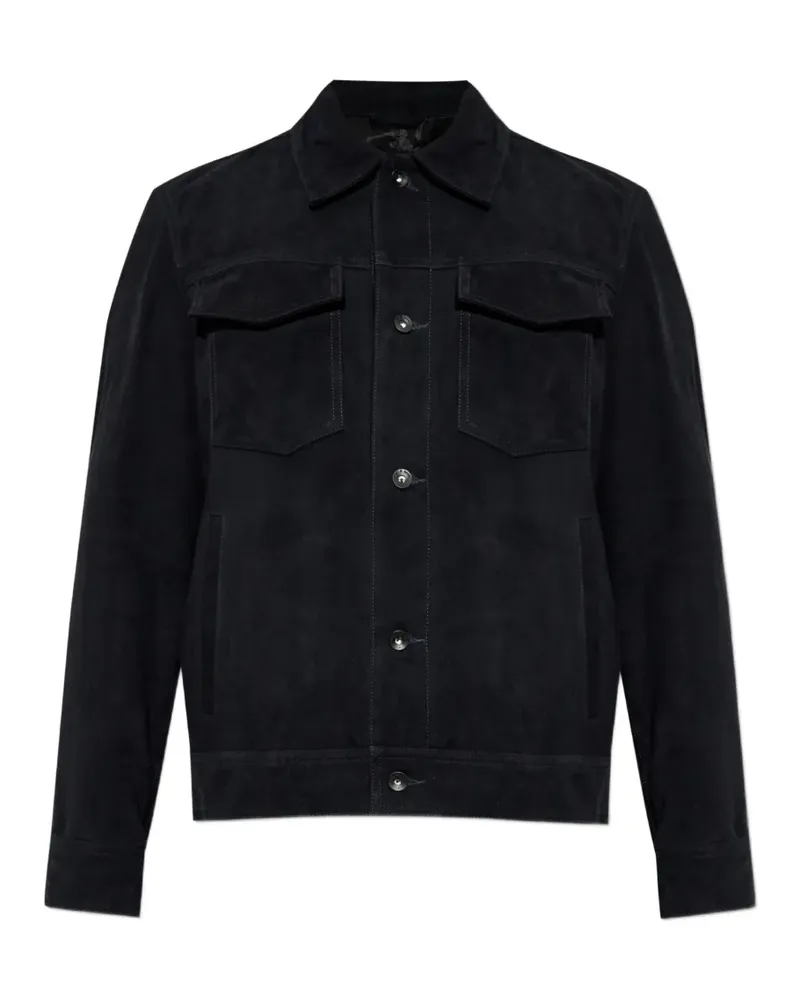 Rag & Bone button-fastening suede jacket - Blau Blau