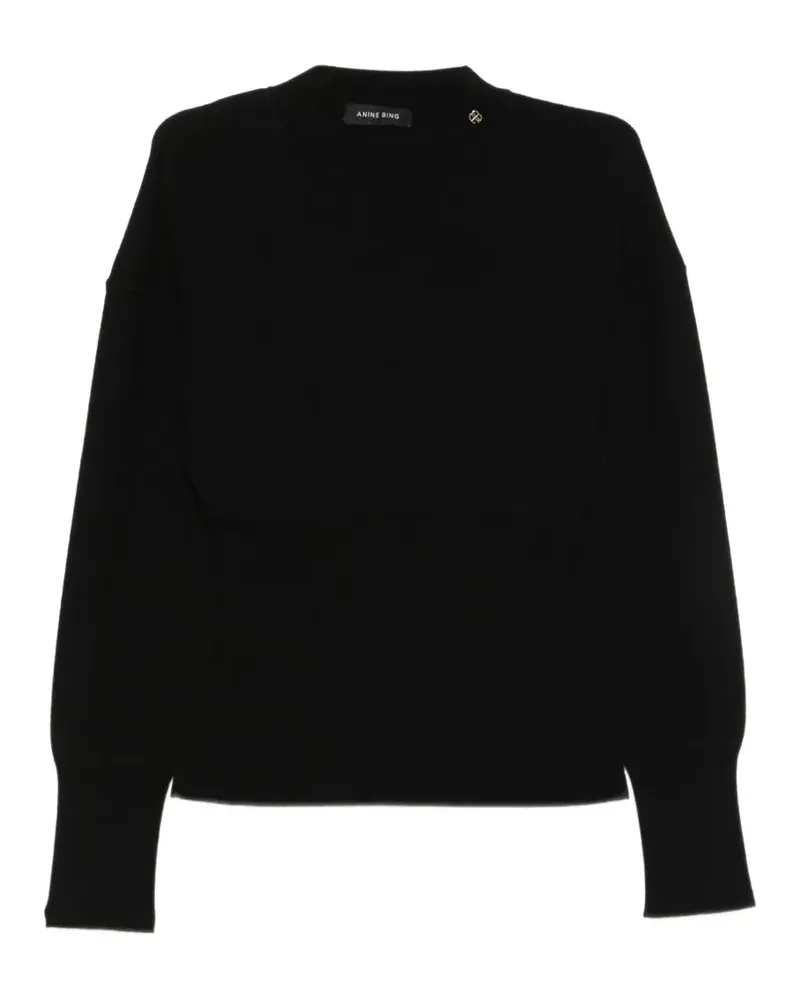 Anine Bing Pullover mit Logo-Schild - Schwarz Schwarz