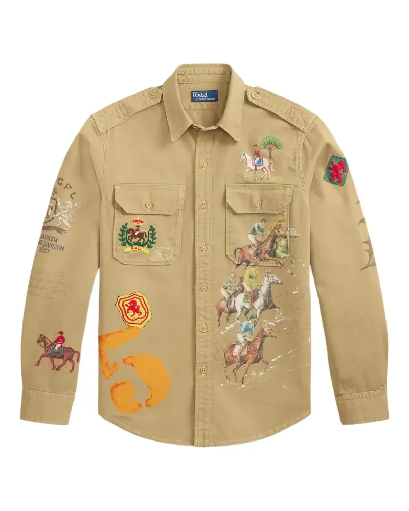 Ralph Lauren Military-Hemd mit grafischem Print - Grün Grün
