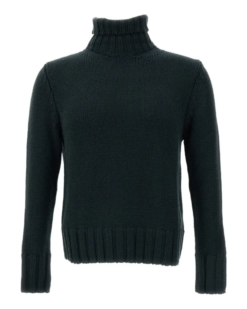 Customer Lovers Gerippter Rollkragenpullover - Grün Grün